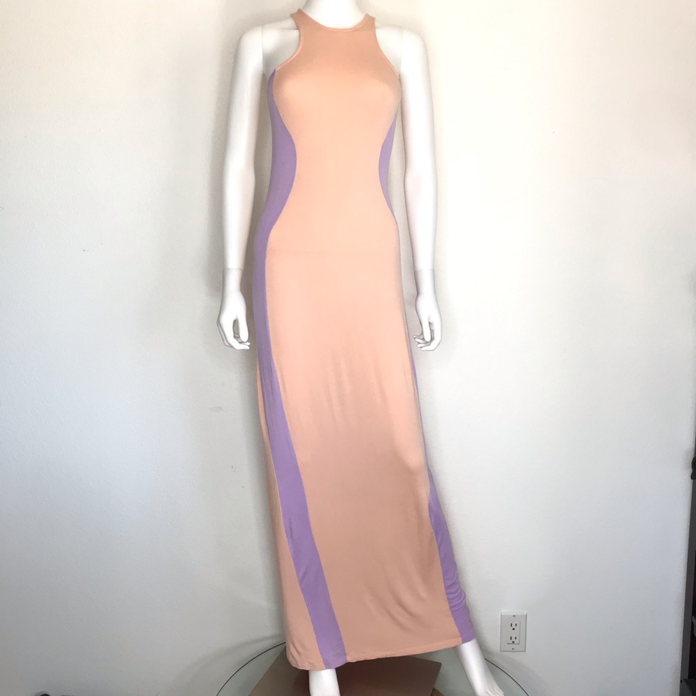 TOBI S color block maxi dress